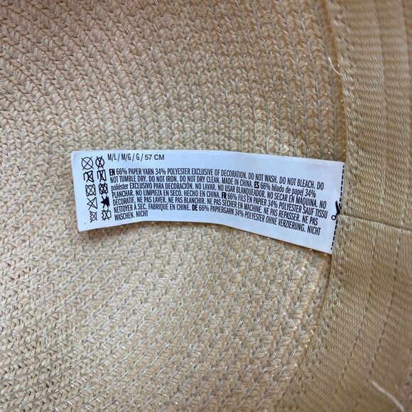 Wide Brim Straw Grass Woven Sun Hat with Cherries Womans Beach Boho Peasant - Picture 12 of 13